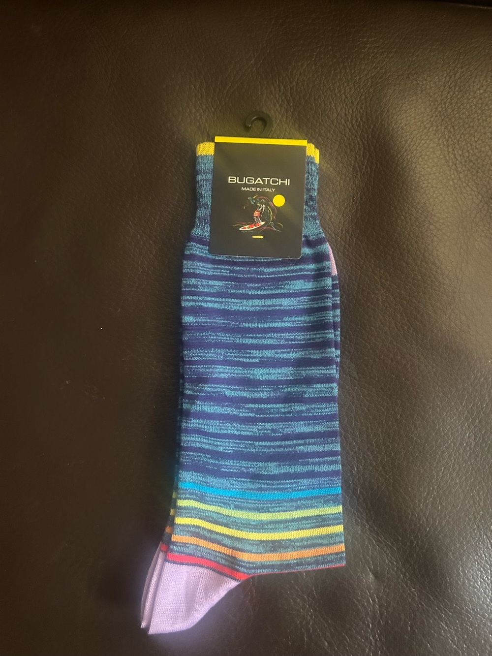 Men’s Bugatchi Stripe Mercerized Cotton Blend Dress Socks